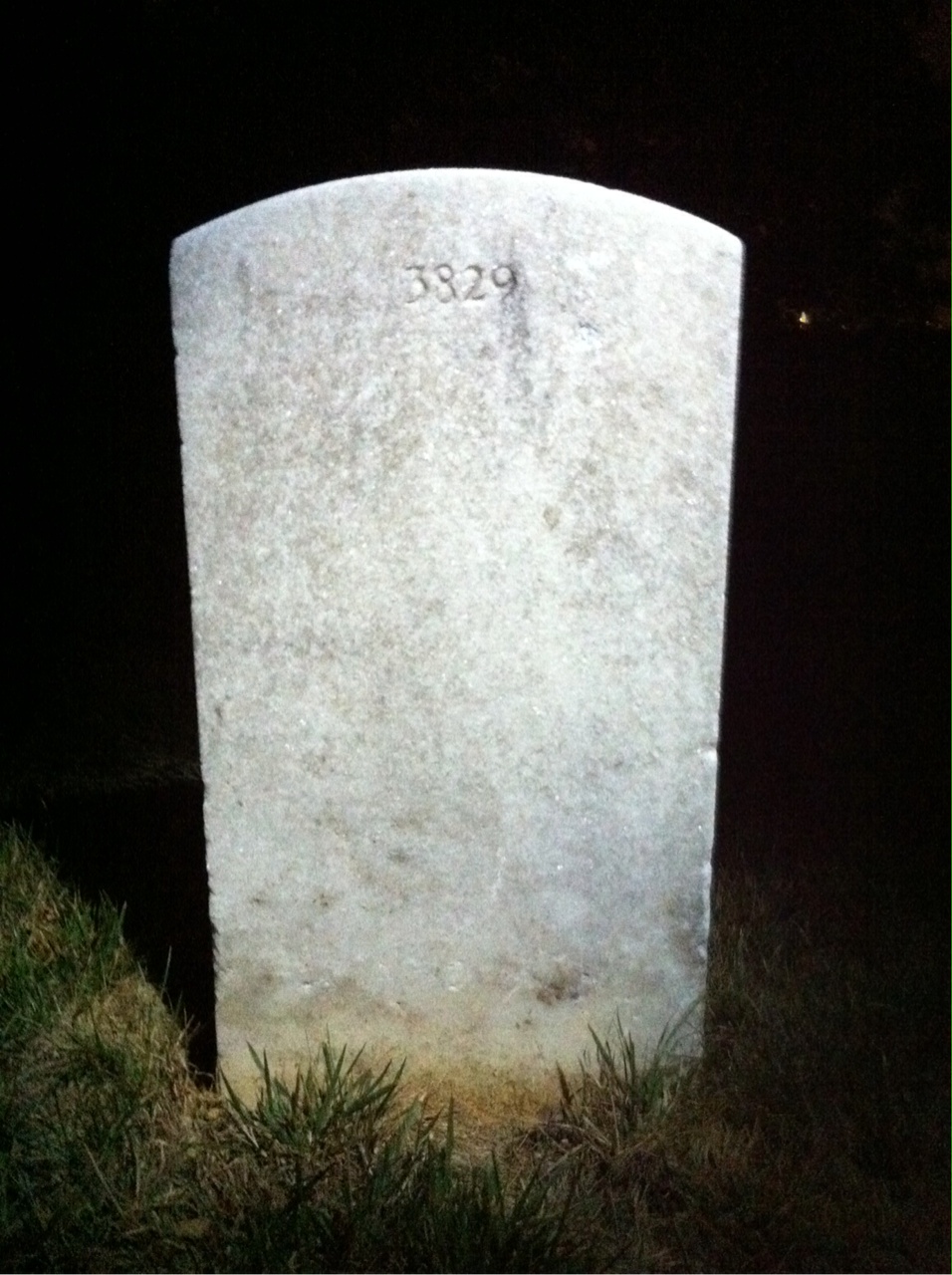 Back of headstone — Mike Abbate