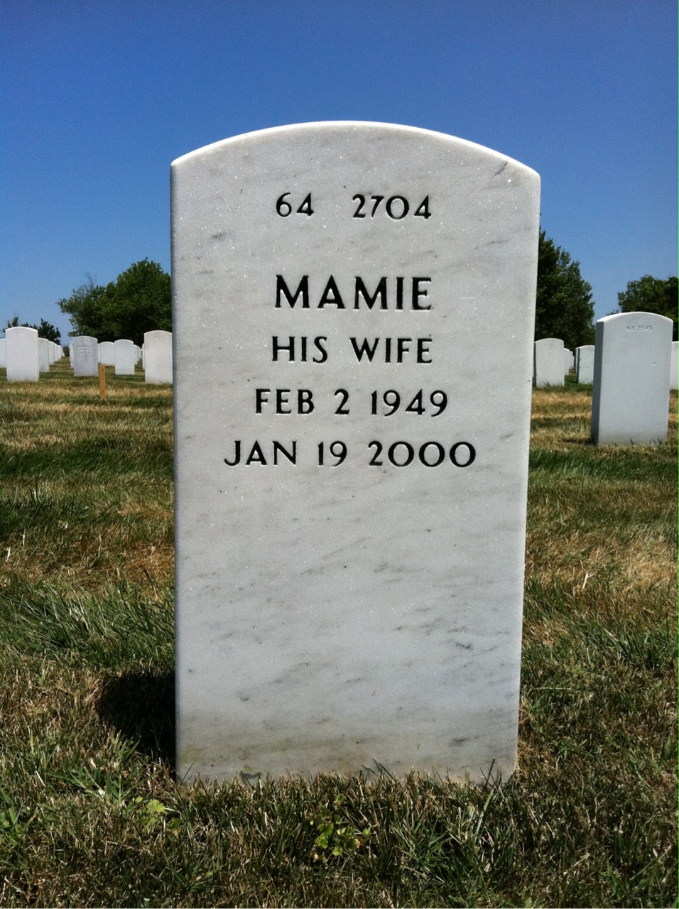 Back of headstone — Walter Lewis Jones