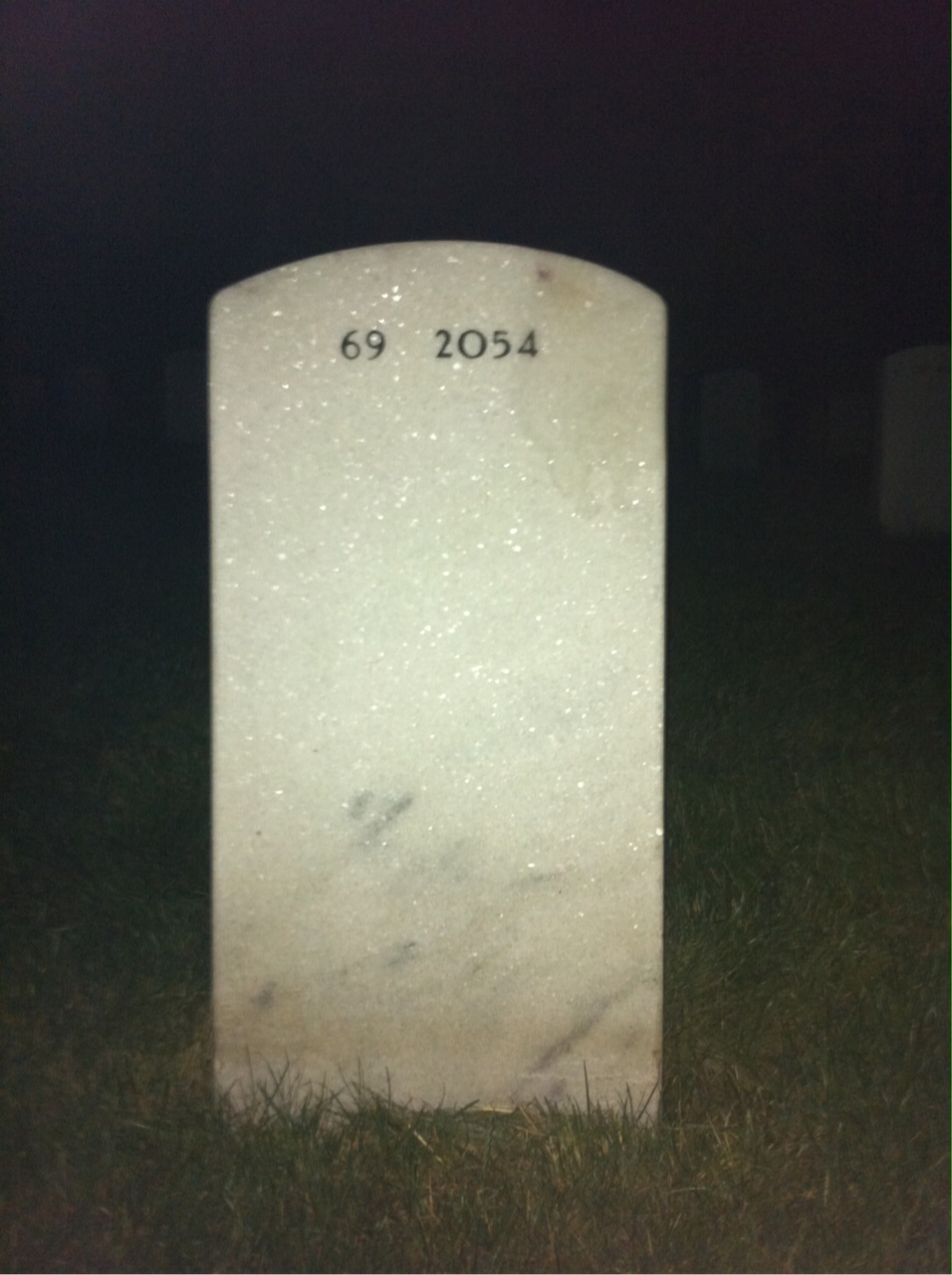 Back of headstone — Fred Jones