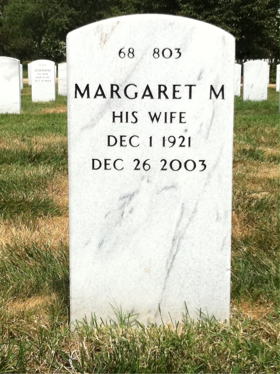 Back of headstone — Paul Mazzuca