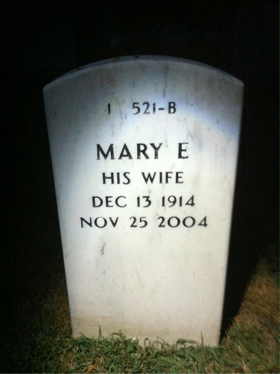 Back of headstone — Harley Poujol