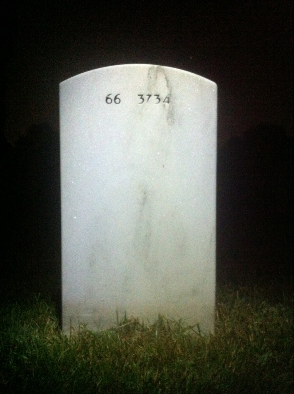 Back of headstone — George Reed