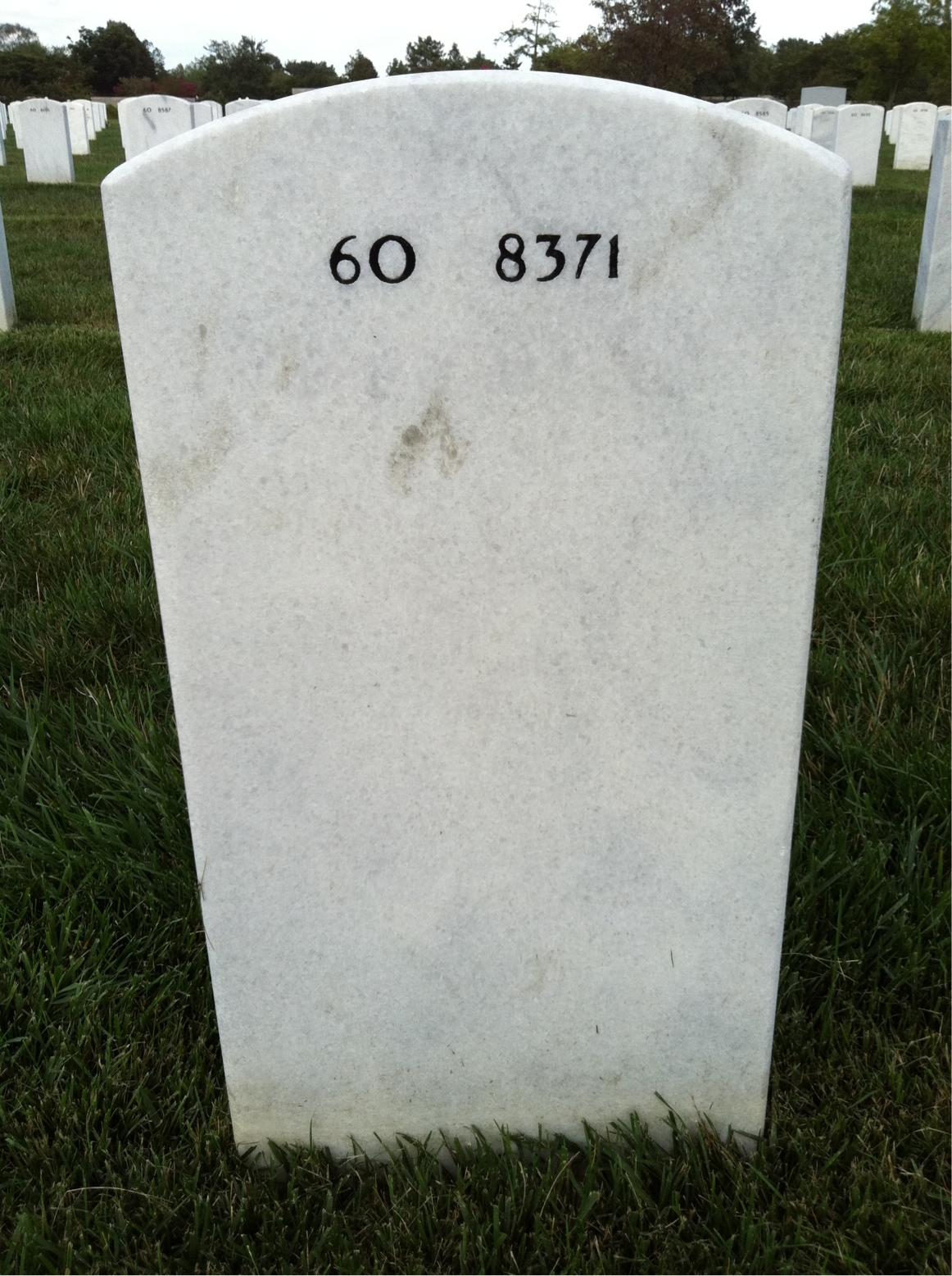 Back of headstone — Kenneth Funkhouser