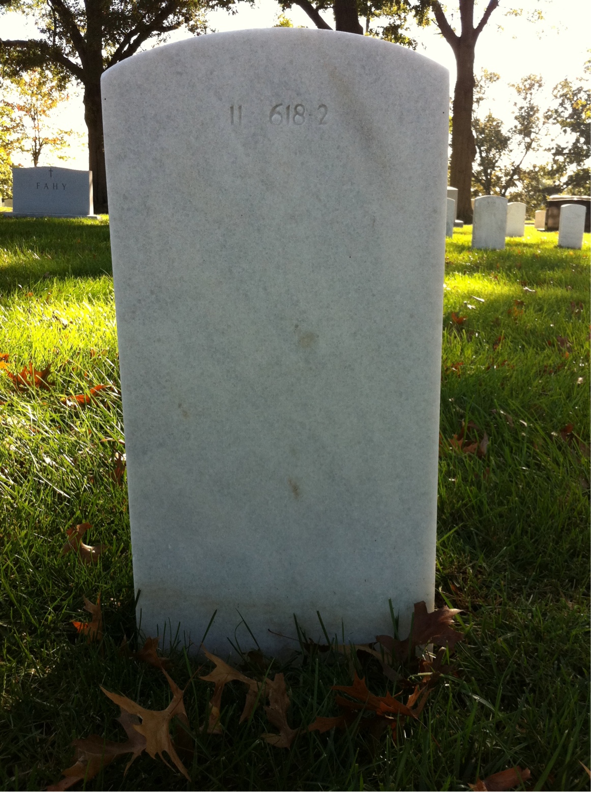 Back of headstone — Fernando Mencaccy