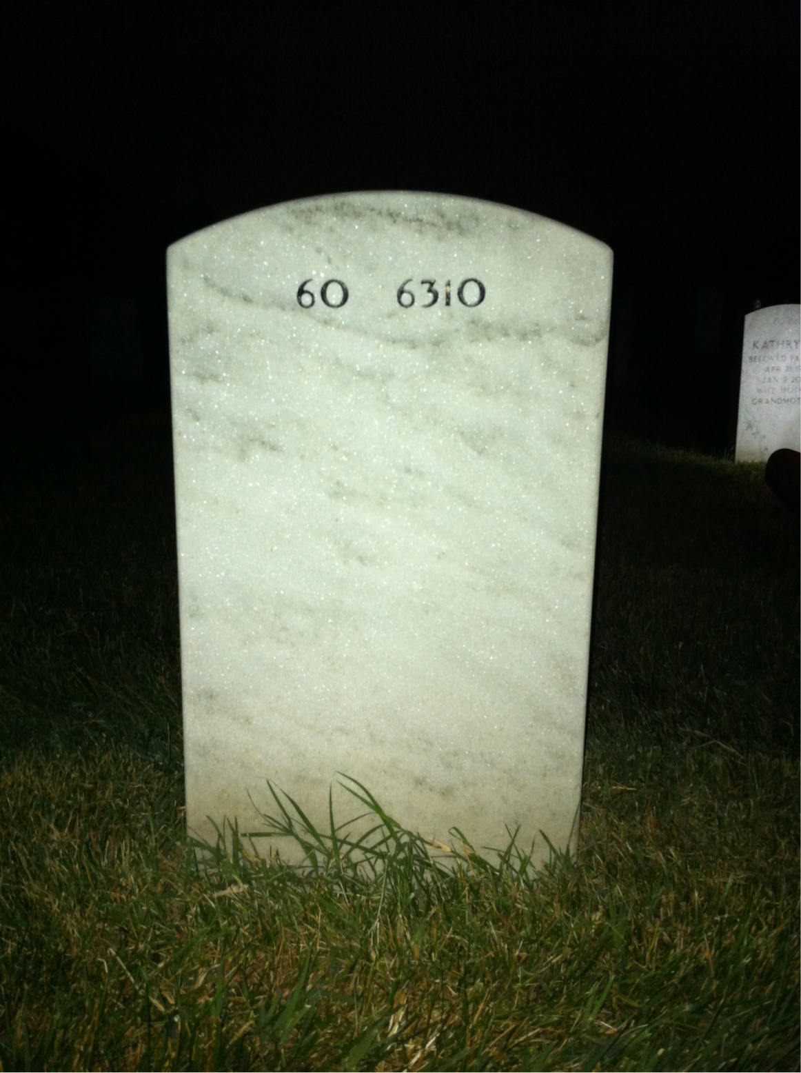 Back of headstone — Richard Lawyer