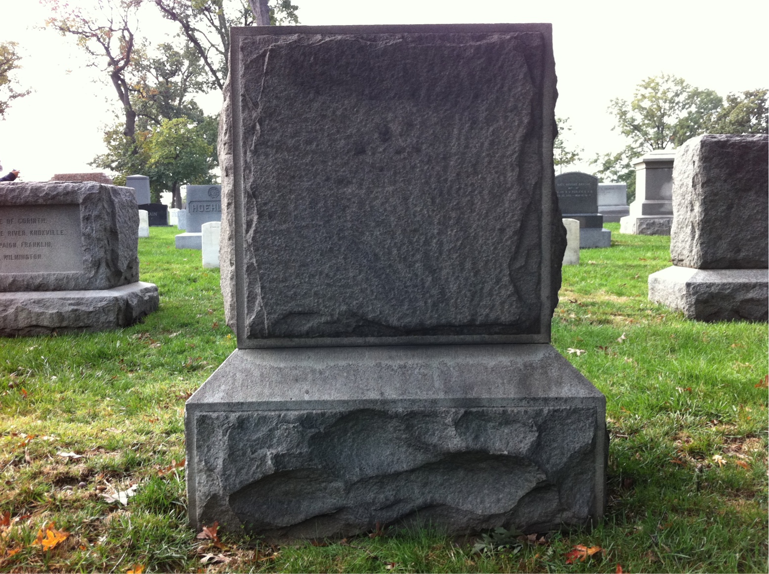Back of headstone — Aspasie Bainbridge