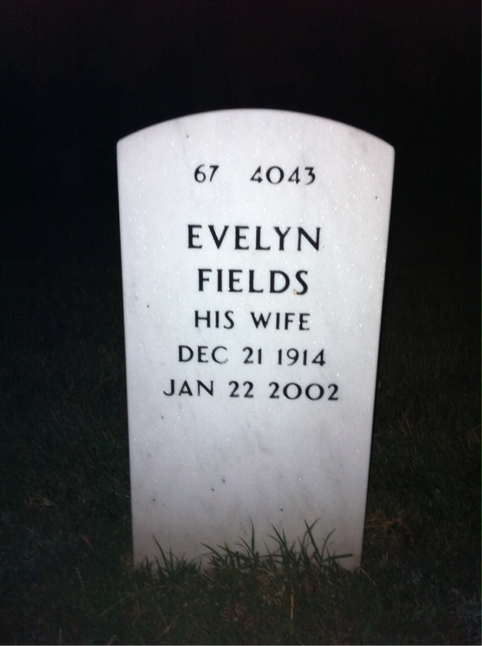 Back of headstone — Adolph Sunda