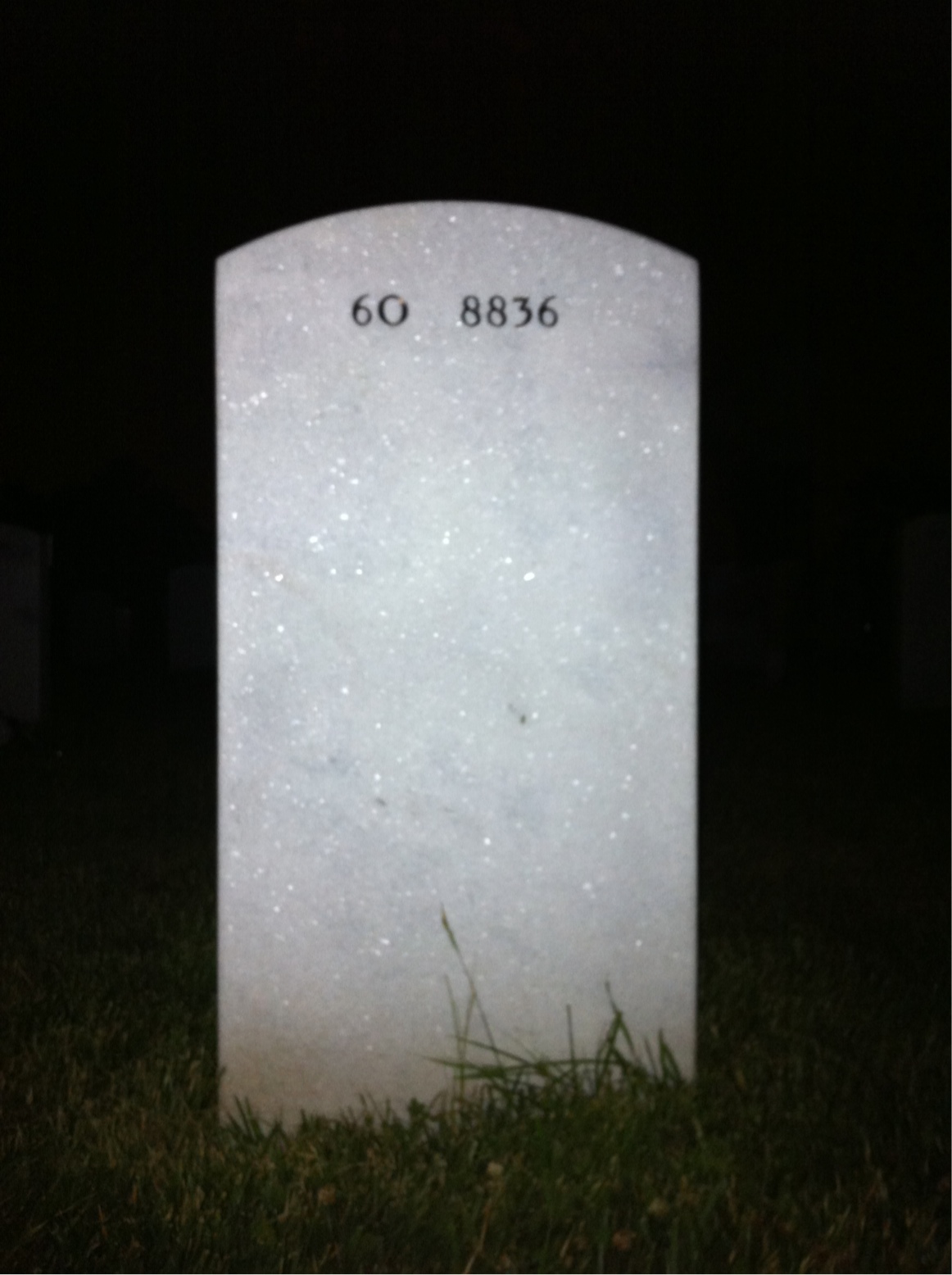 Back of headstone — Richard Manning