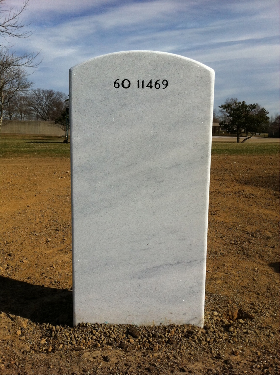 Back of headstone — Ryan Allen Gloyer