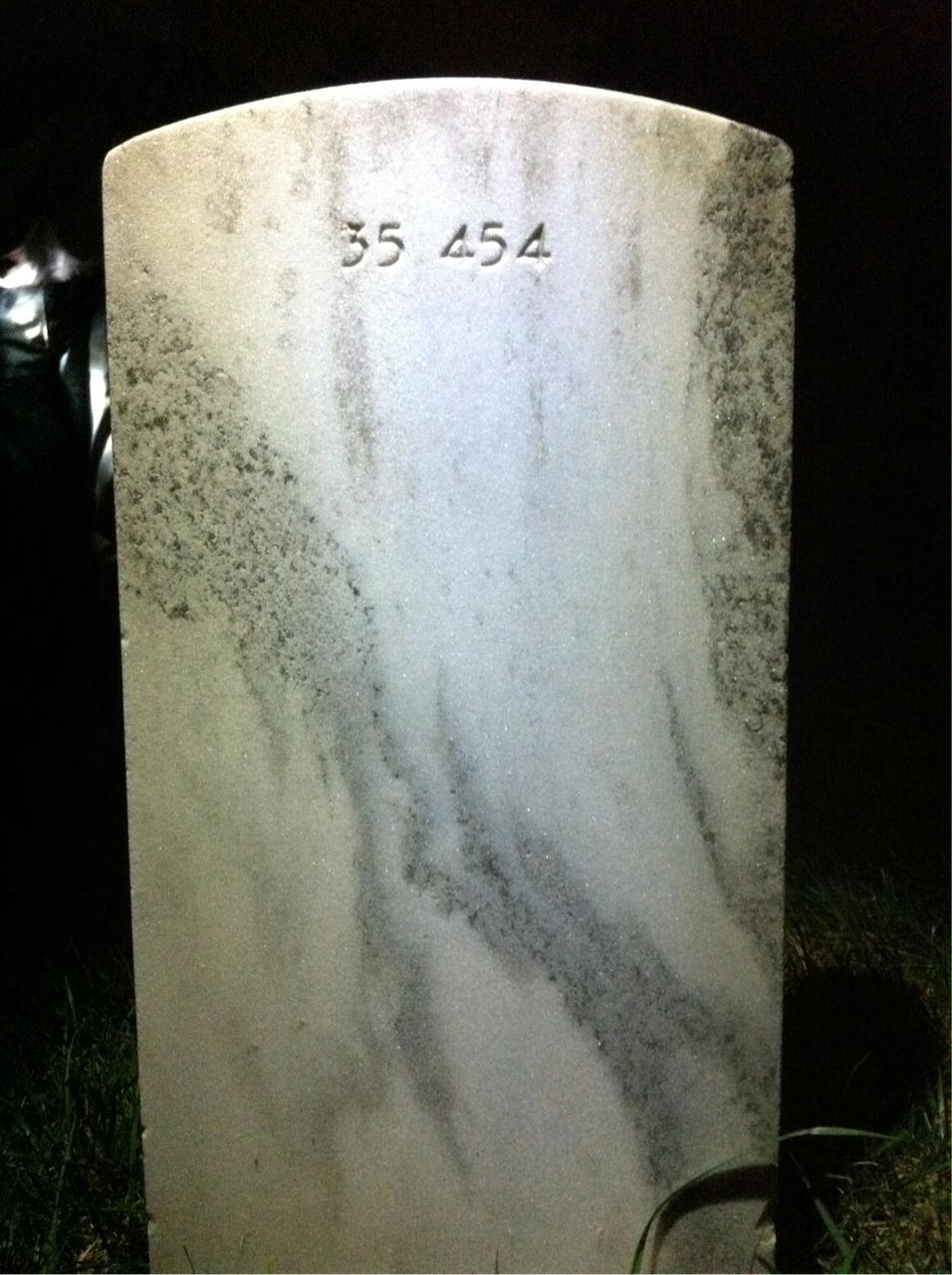 Back of headstone — Elmer Abbott