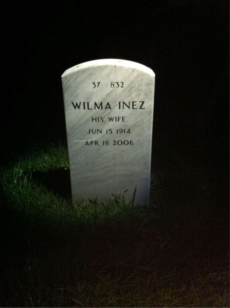 Back of headstone — Owen Young