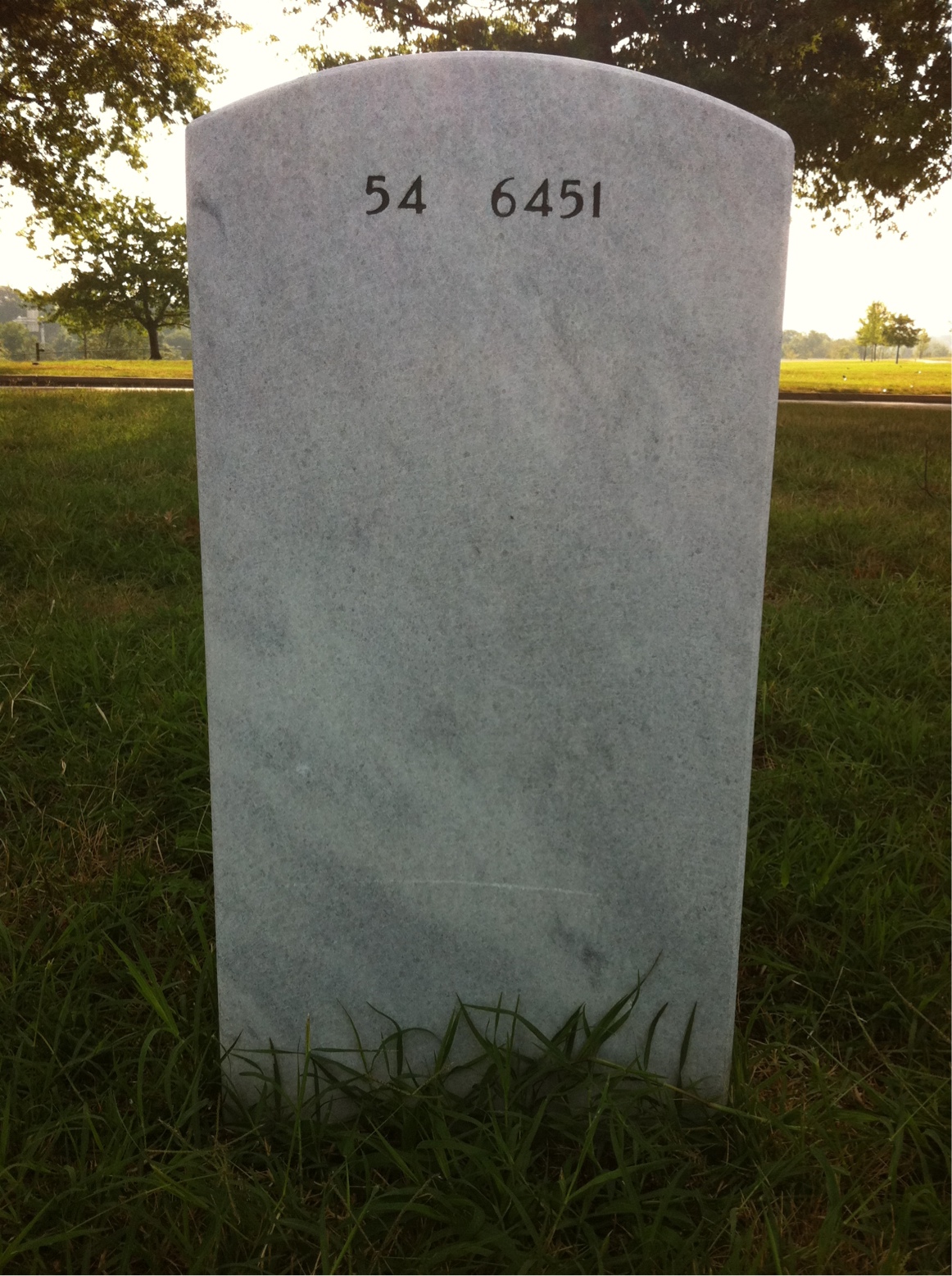 Back of headstone — David Huggins