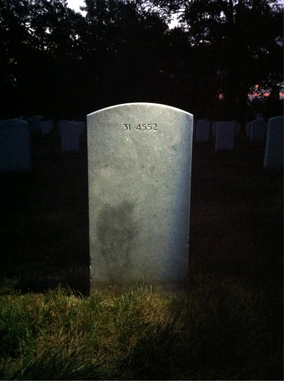 Back of headstone — Alma Atwell