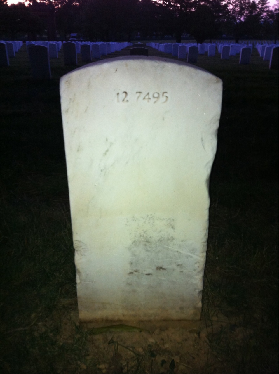 Back of headstone — William Houston Hurd