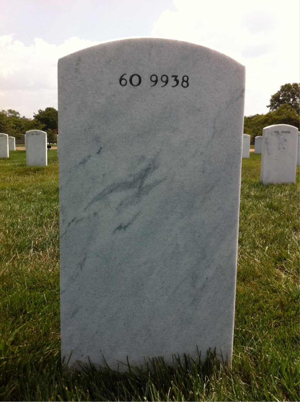 Back of headstone — Darrik Benson