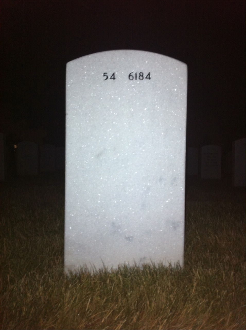 Back of headstone — William King
