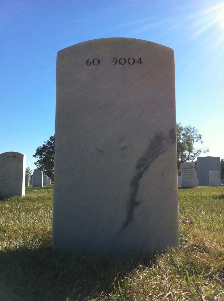 Back of headstone — Charles Parker
