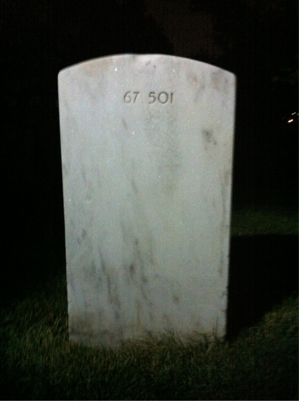 Back of headstone — Wilfred Joseph Toyfair