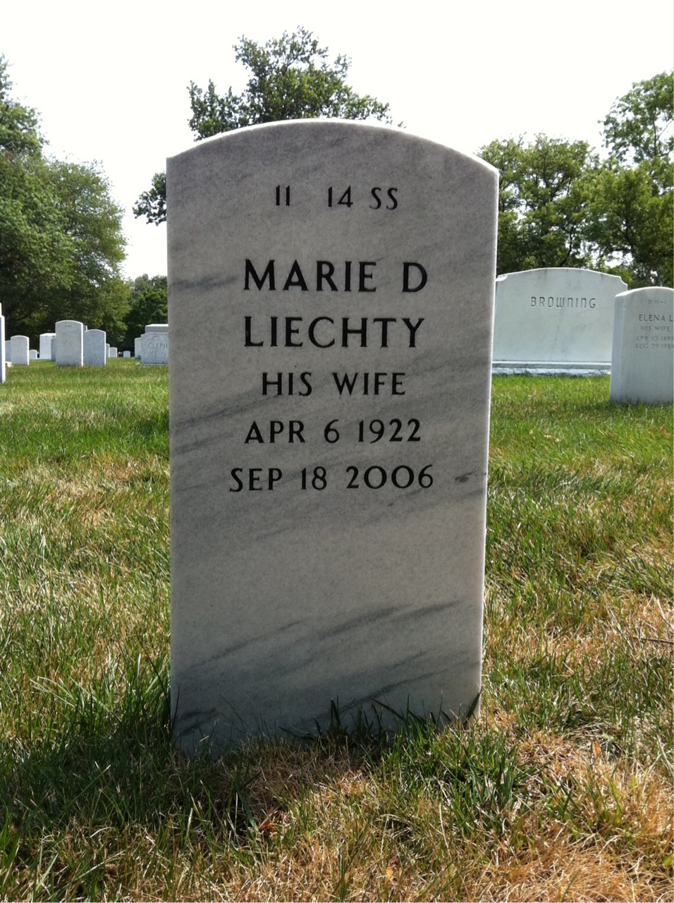 Back of headstone — John Dunne