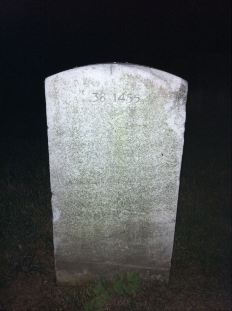 Back of headstone — Alfred Broach