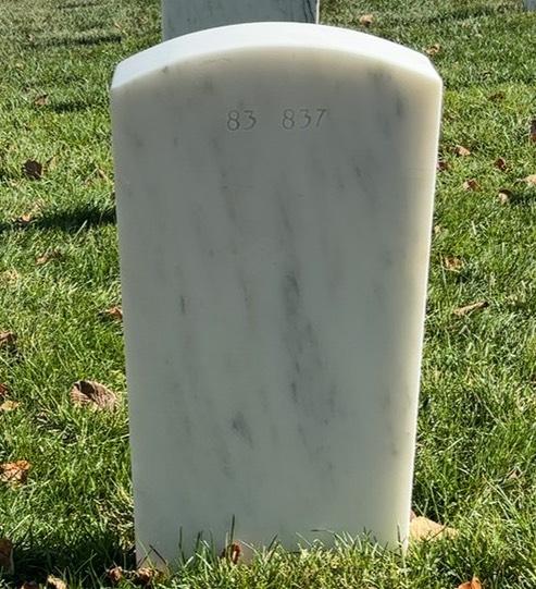 Back of headstone — William G Durika