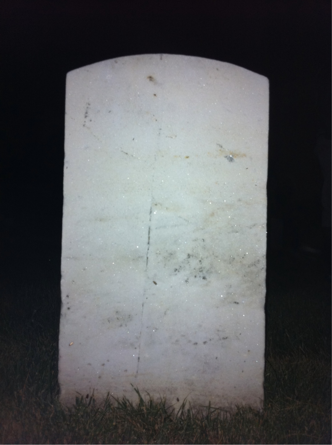 Back of headstone — Edgar Adams