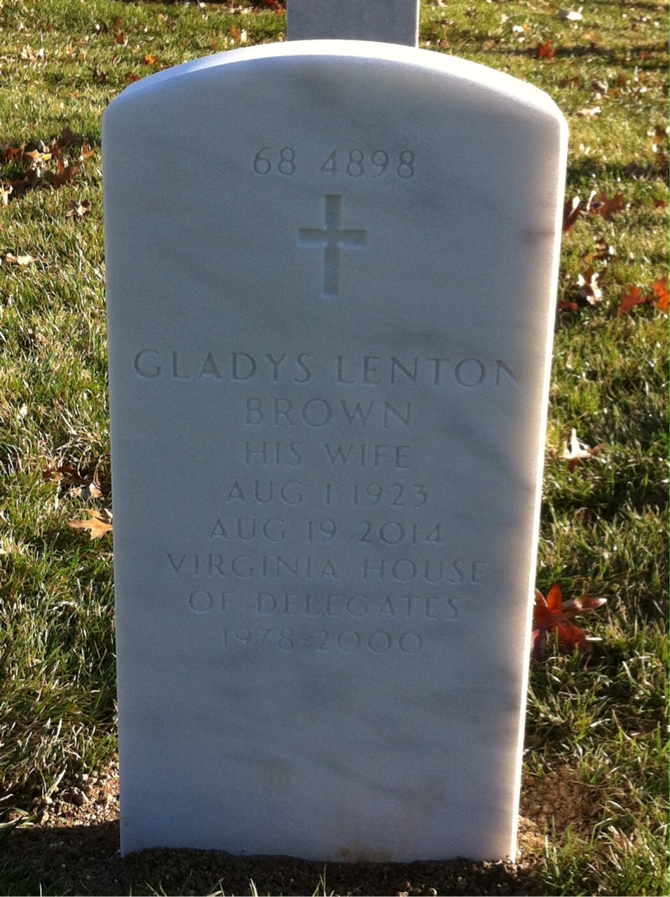Back of headstone — John Keating