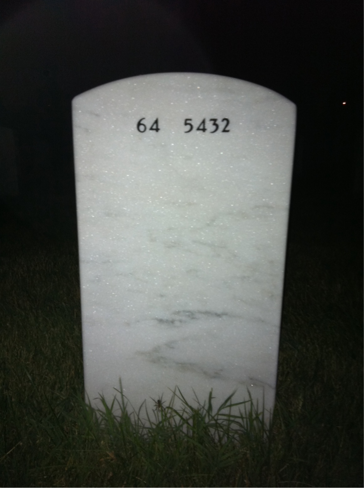 Back of headstone — Clarence Rowe