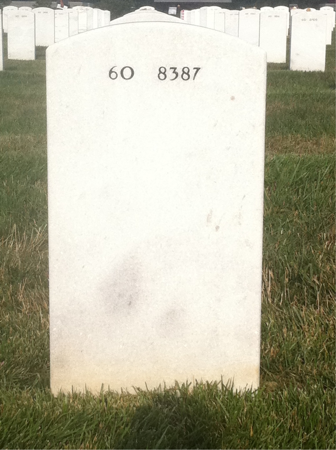 Back of headstone — Michael Kopina