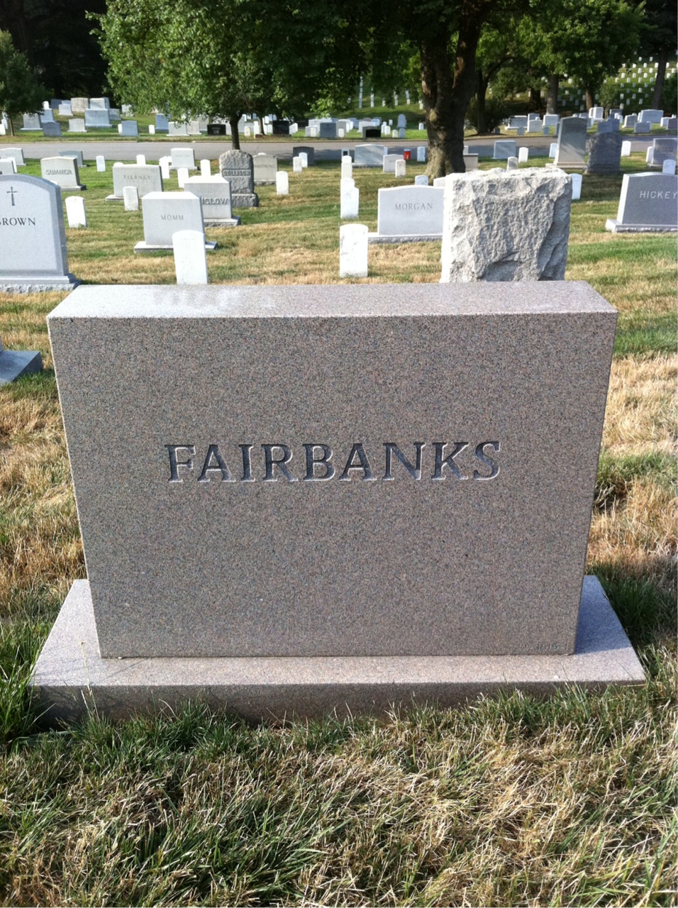 Back of headstone — Lyman Fairbanks