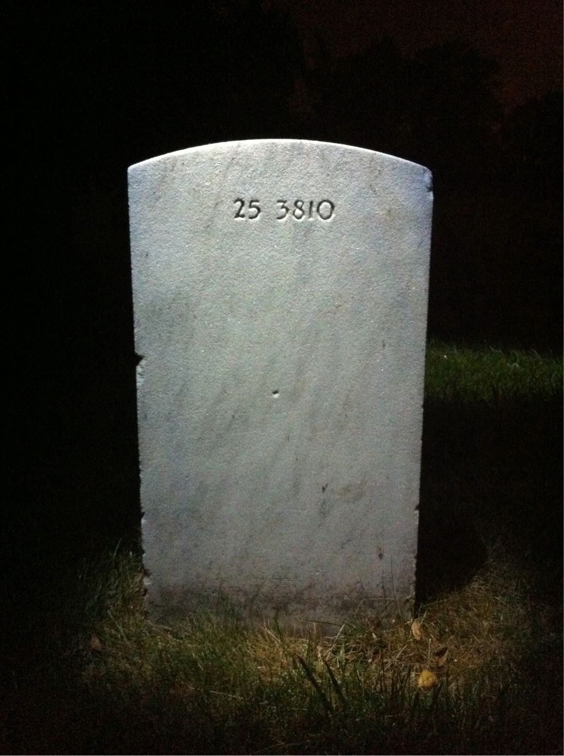 Back of headstone — William Boise