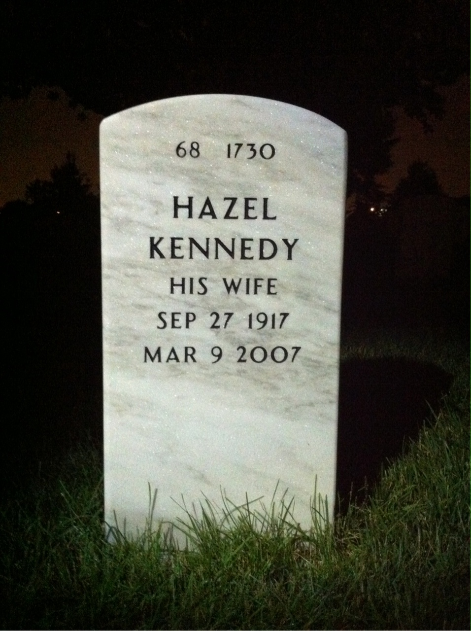 Back of headstone — Paul Autrey