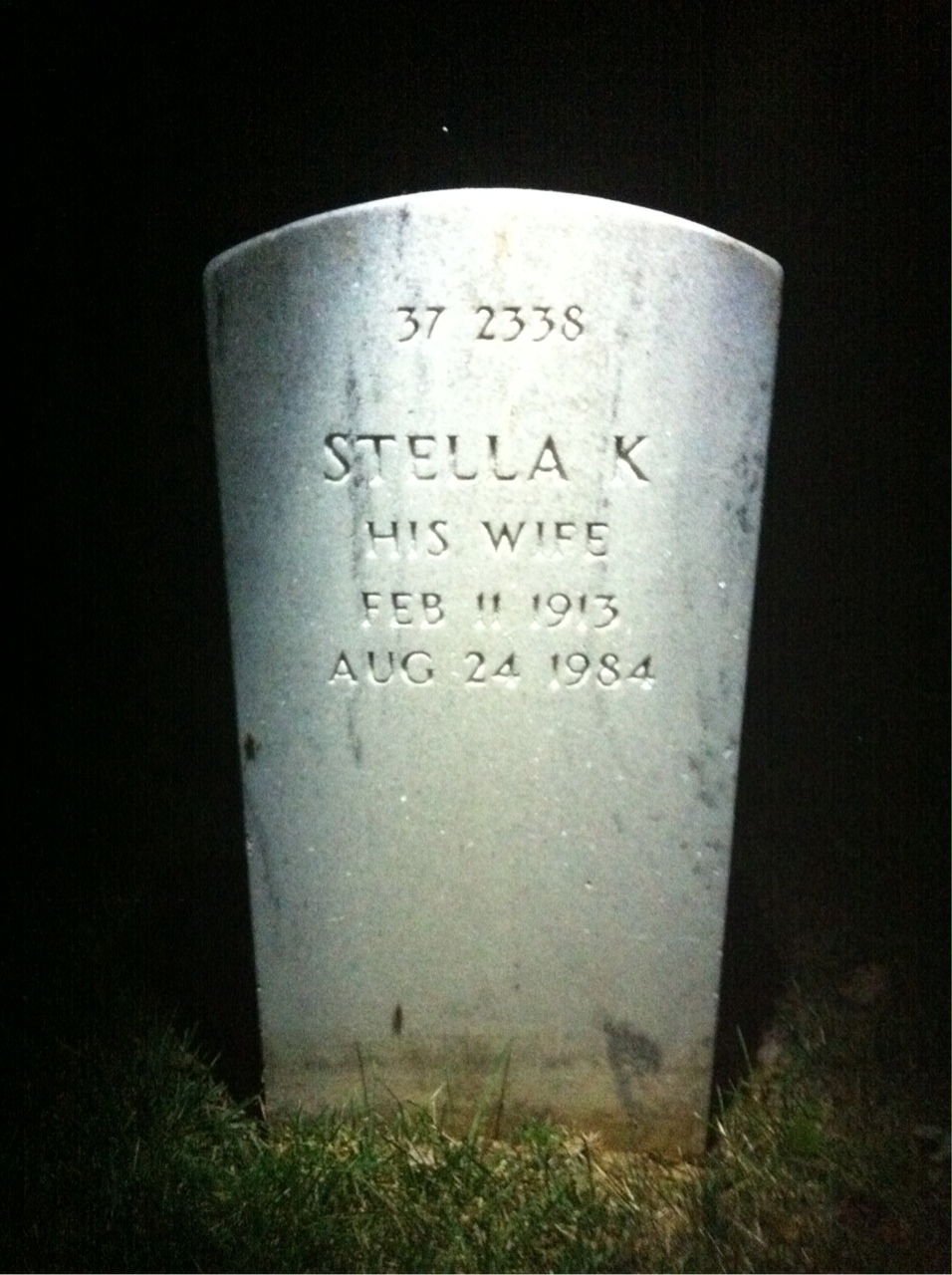 Back of headstone — John Anderson