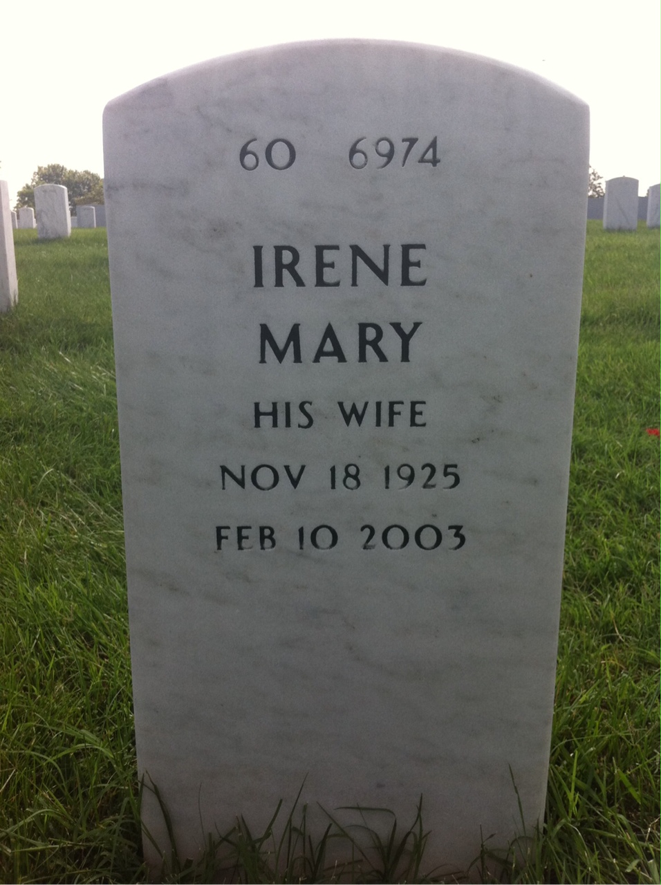 Back of headstone — Robert Whitehead