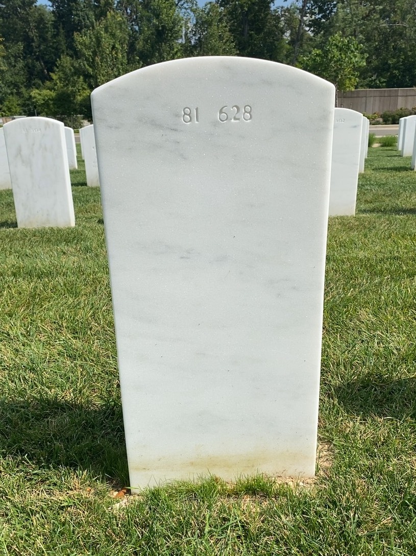 Back of headstone — Zane Lester Lantz