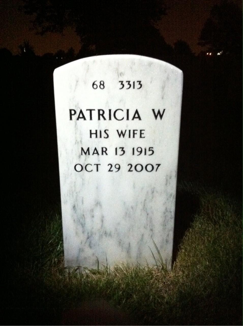 Back of headstone — Howard Stier