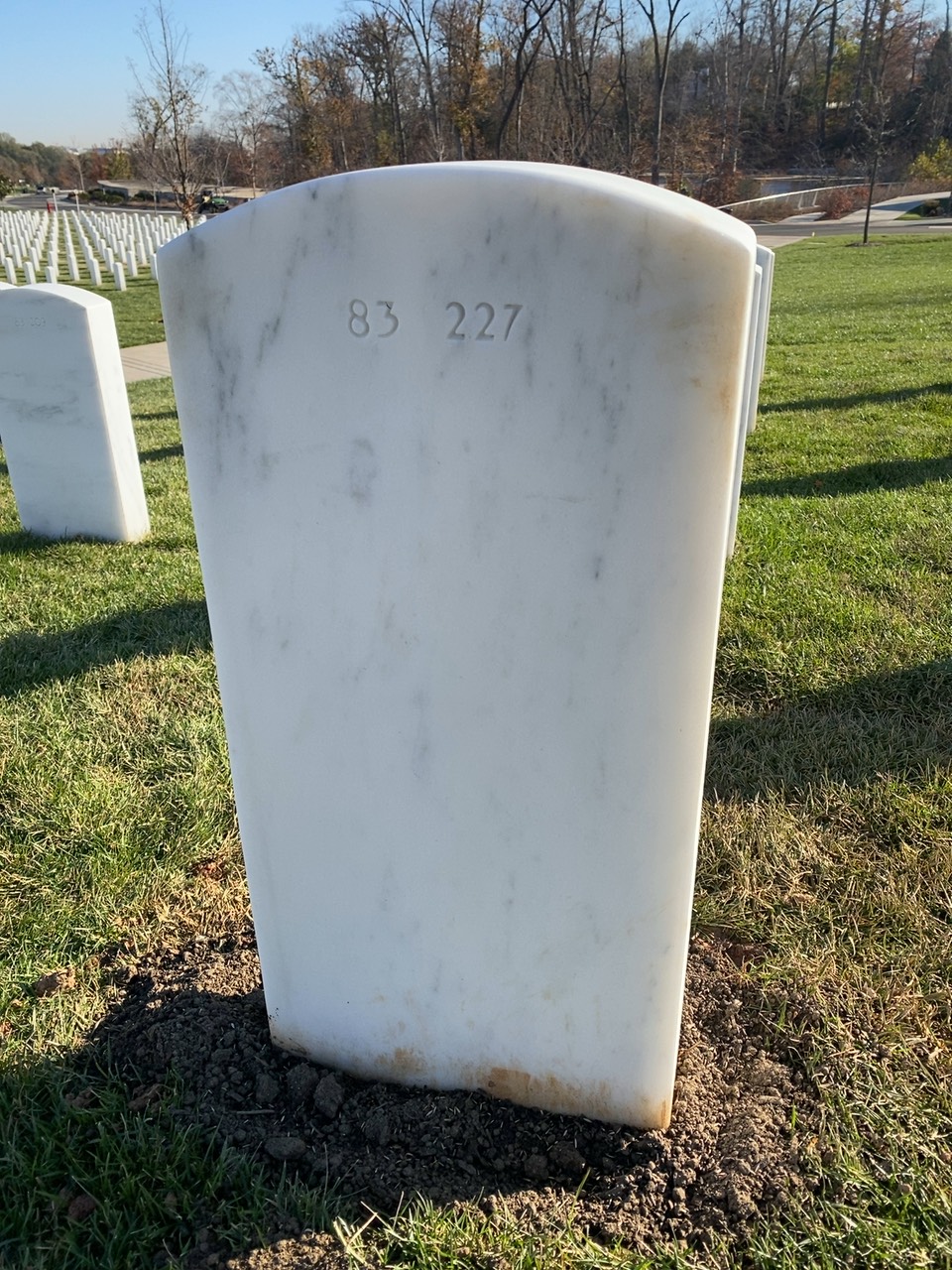 Back of headstone — Willie A Hickman