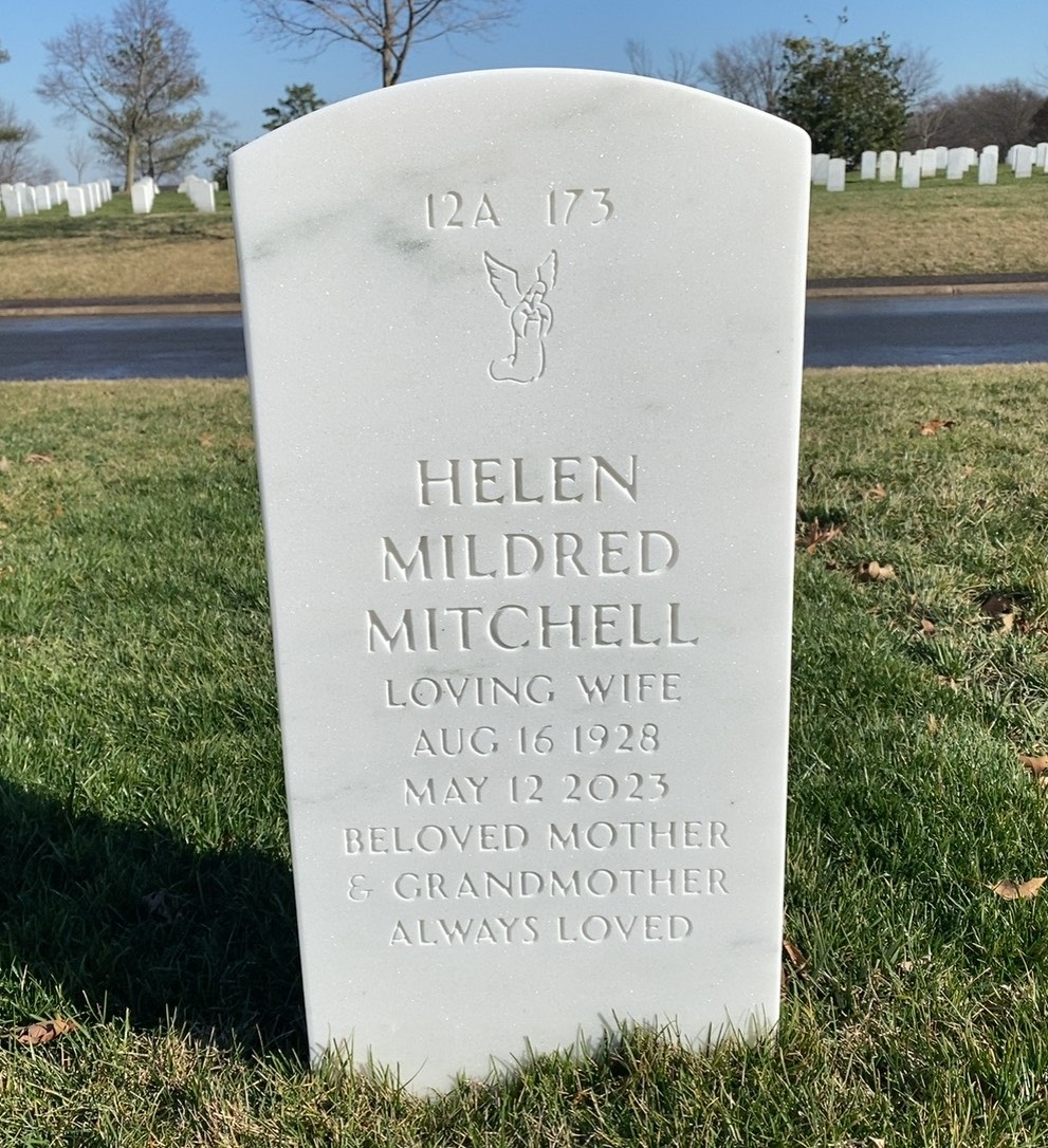 Back of headstone — John Mitchell