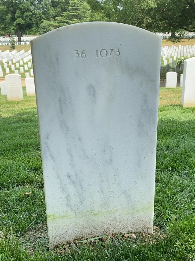 Back of headstone — Johnnie Allen