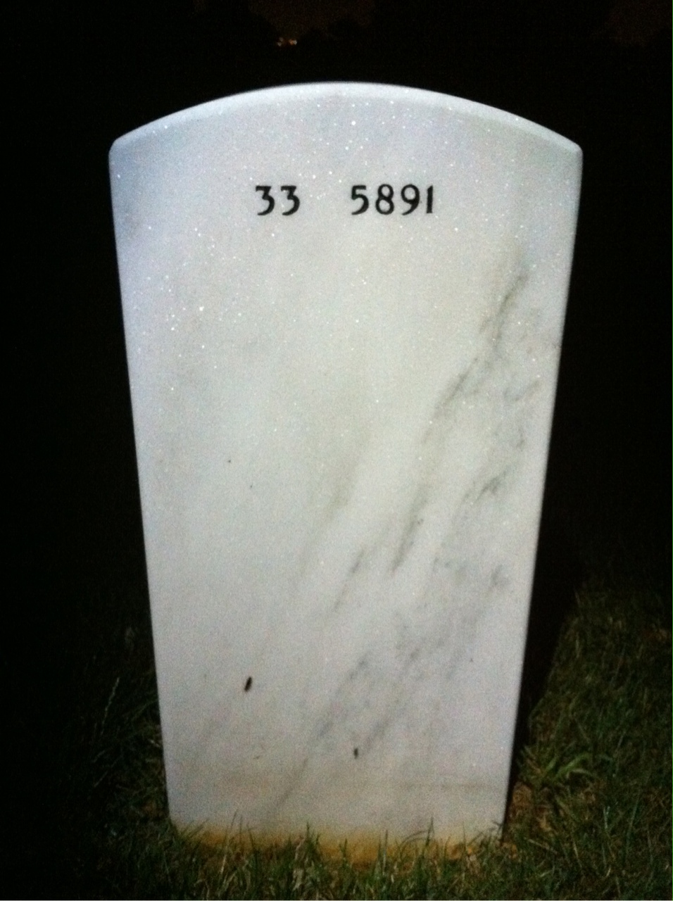Back of headstone — Daniel Dunbar