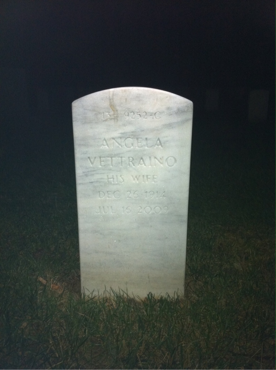 Back of headstone — Raymond Madonna