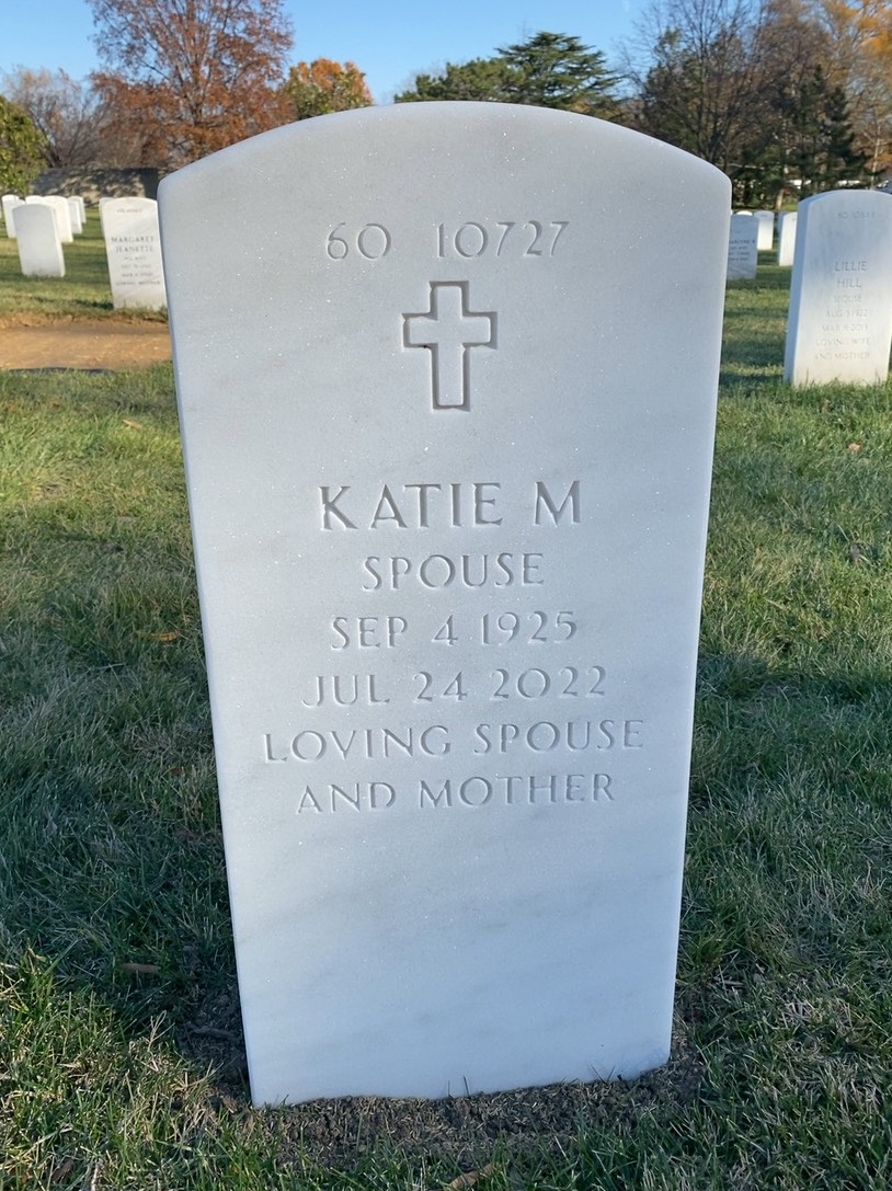 Back of headstone — Madison Arnold