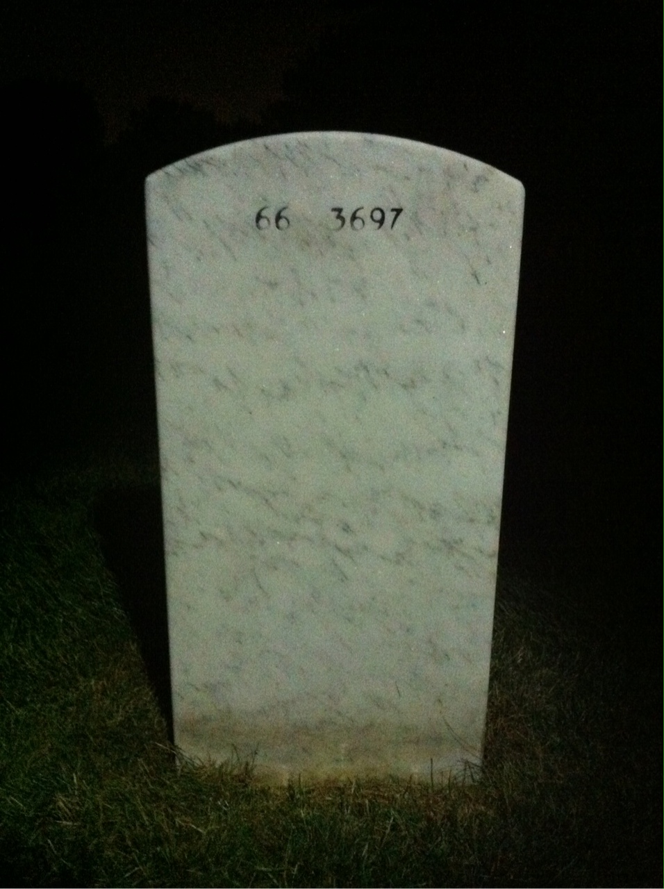 Back of headstone — Steven Bracht