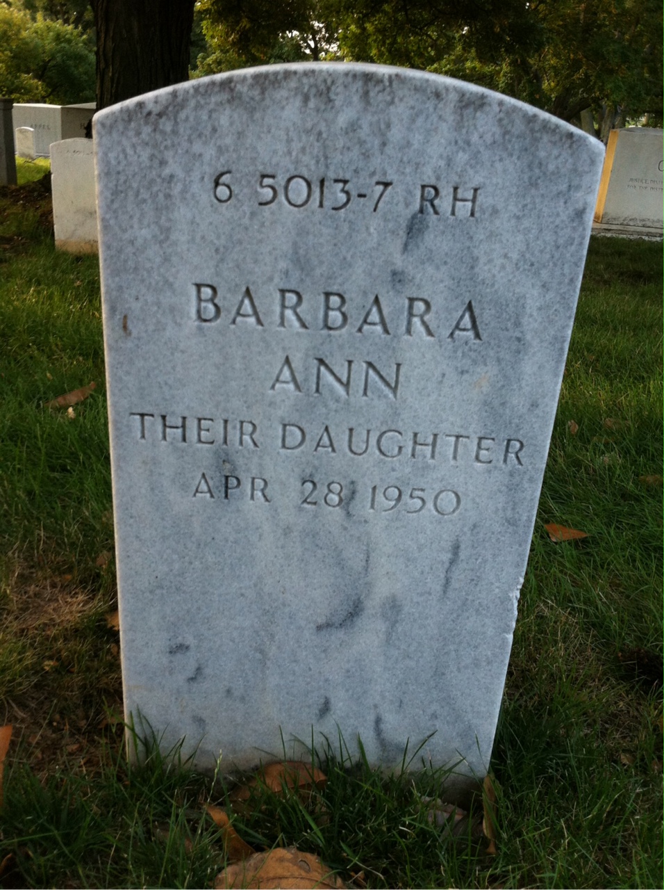 Back of headstone — Nell Blakely