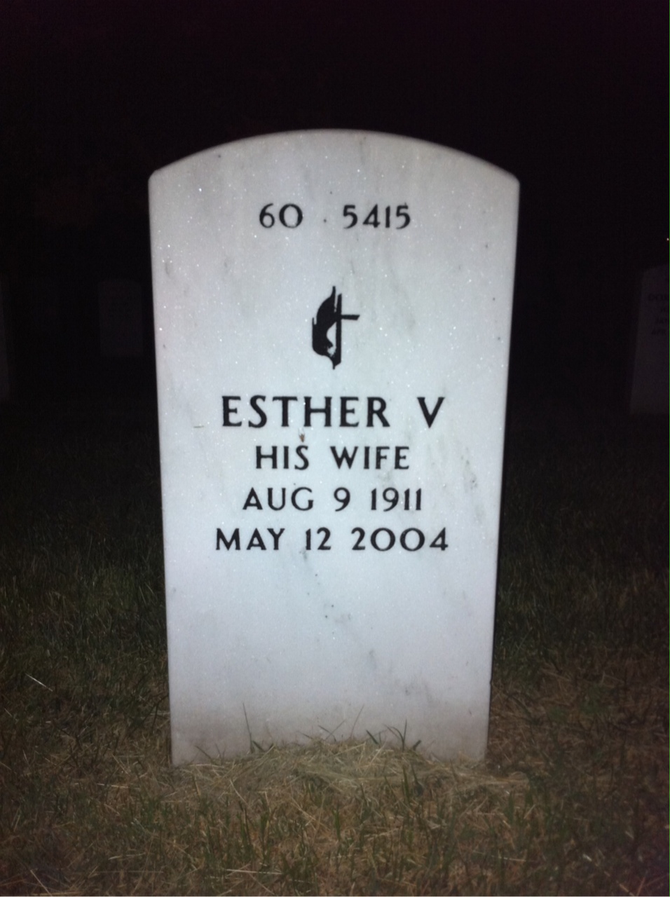 Back of headstone — Edgar Wolfe