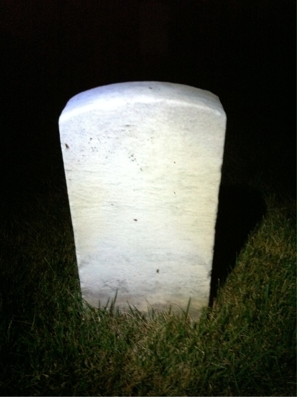 Back of headstone — Charles Moss