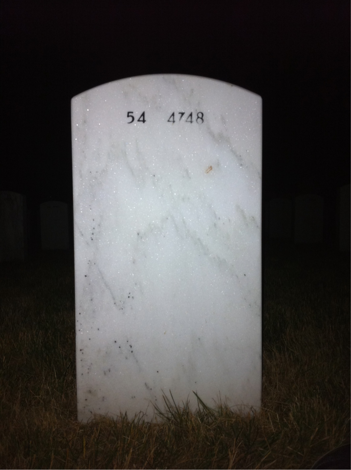 Back of headstone — Lloyd Green