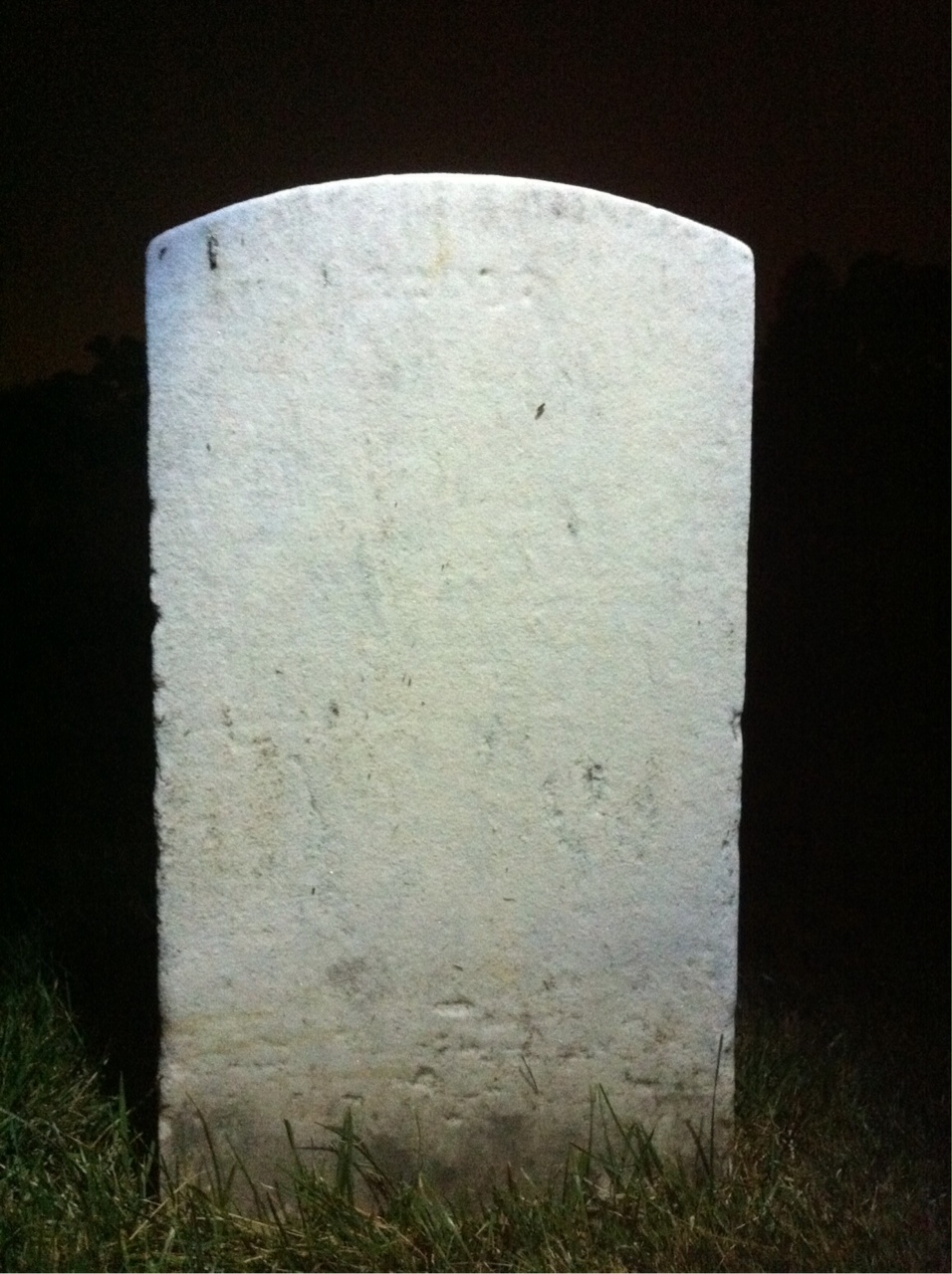 Back of headstone — Clarence Arrick