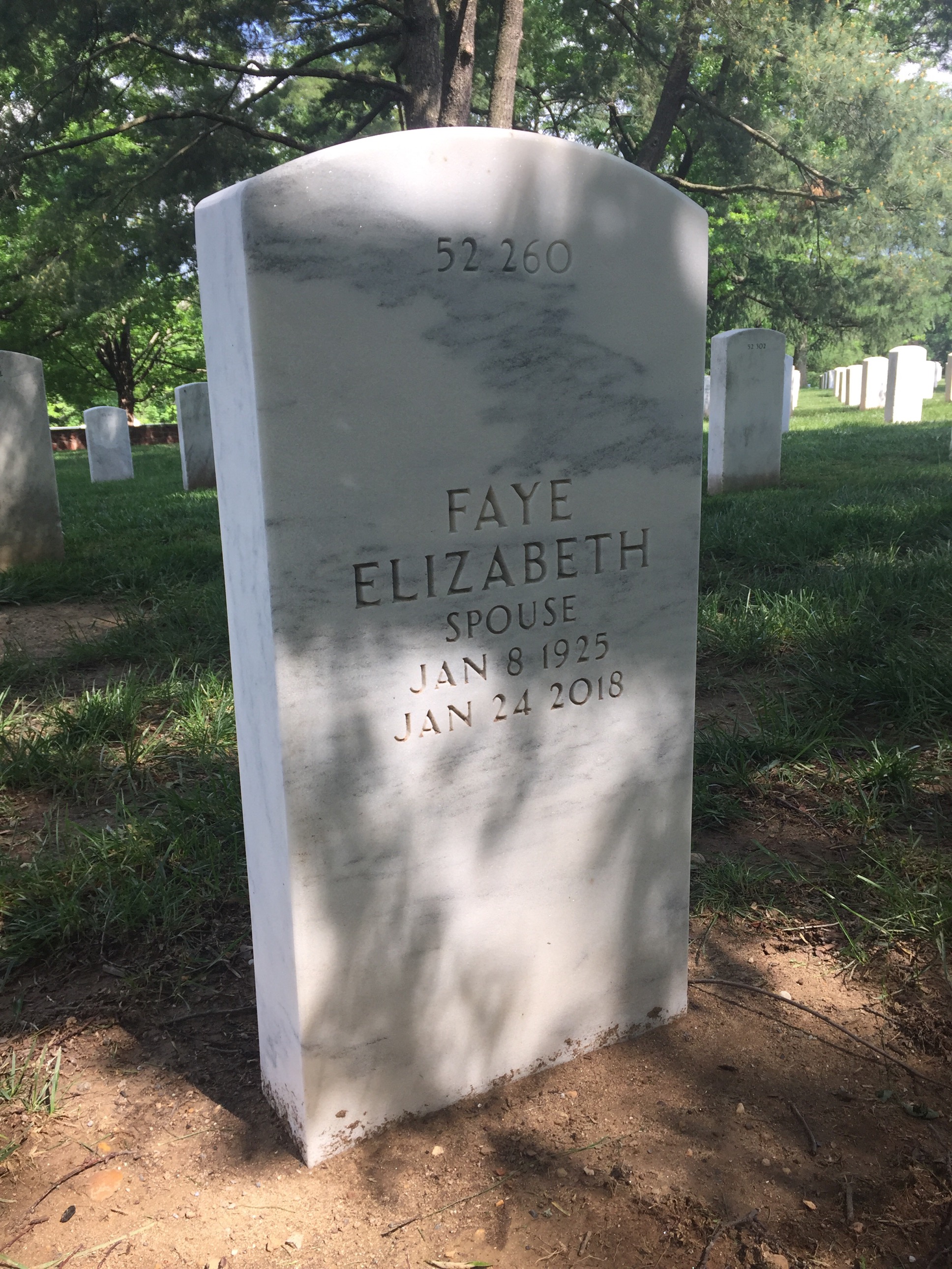 Back of headstone — Henry Bailey