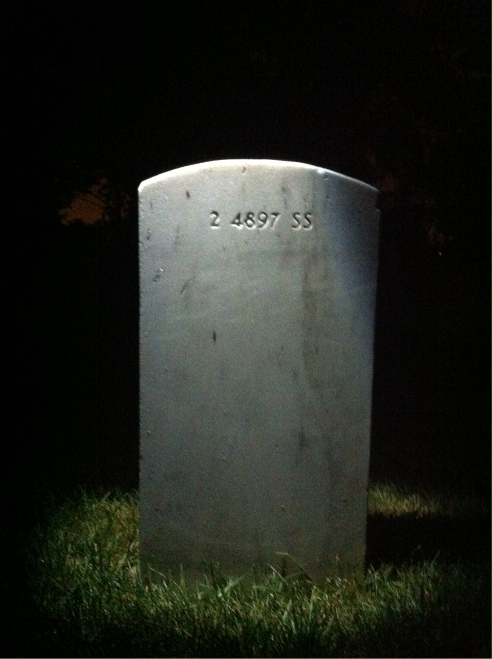Back of headstone — Robert Melling